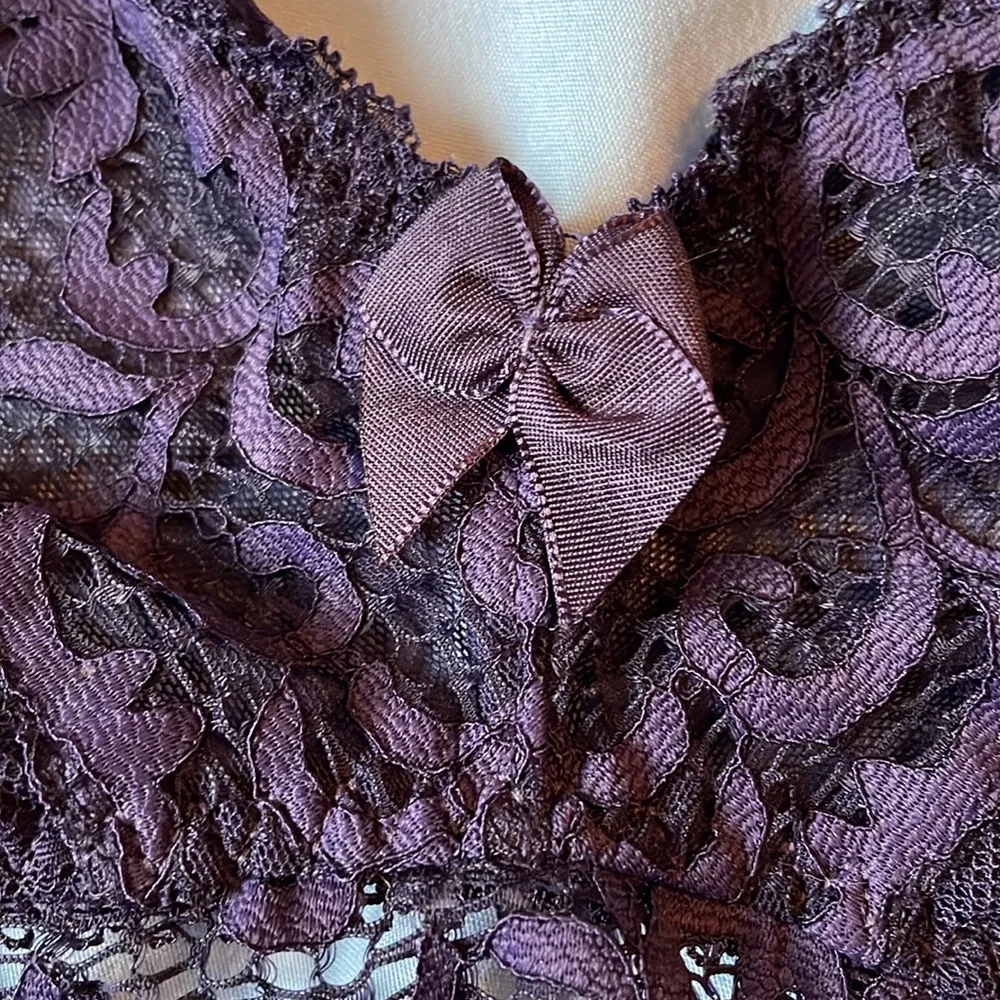 BLUSH lingerie purple see through lace bralette - Picture 5 of 11